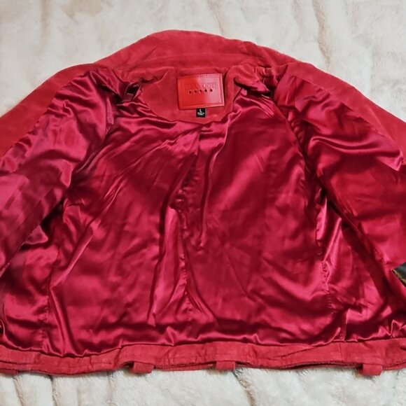 NWT BLANK NYC PINK ZIPPERED FASHION MOTO SUEDE JACKET - SIZE L - Picture 7 of 9